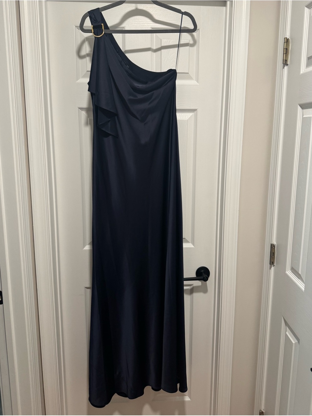 NWT Lauren Ralph Lauren Women's Satin Charmeuse One-Shoulder Gown Size 10